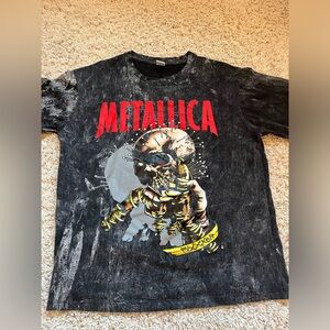 Metallica band shirt tie dye